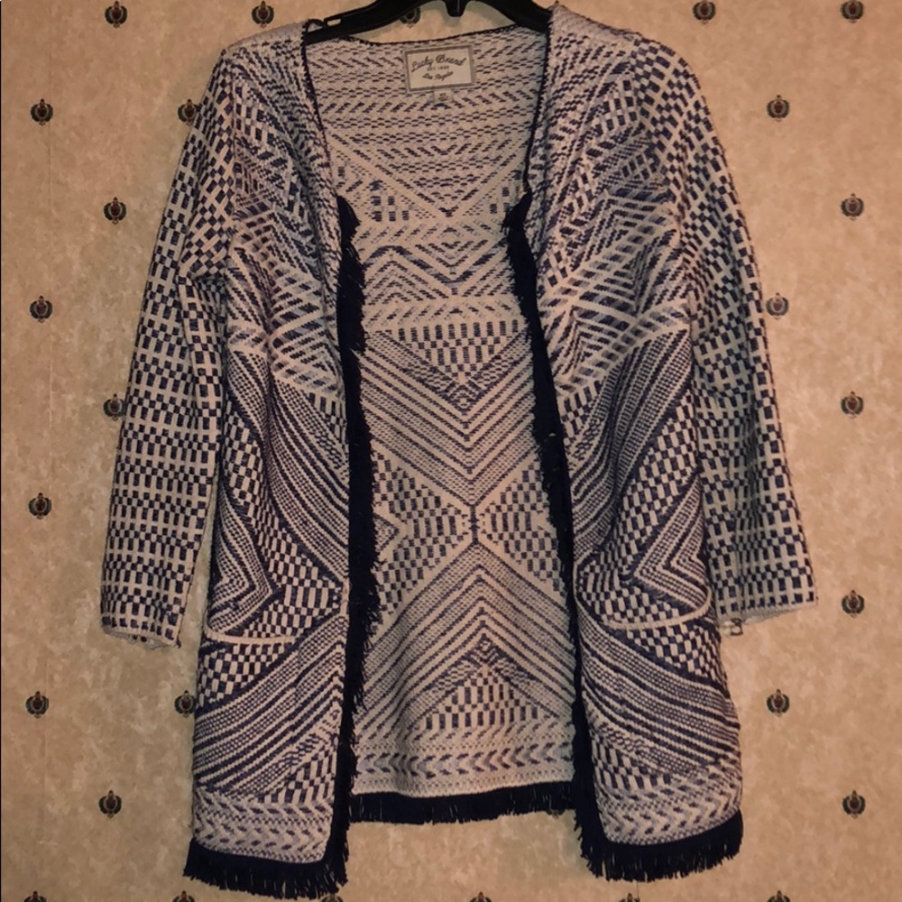 Lucky Brand Patterned Cardigan NWOT